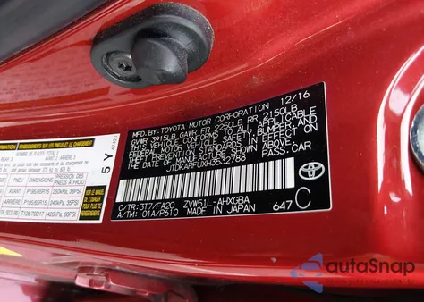 2017 Toyota Prius Three from USA, damaged, VIN JTDKARFUXH3532788